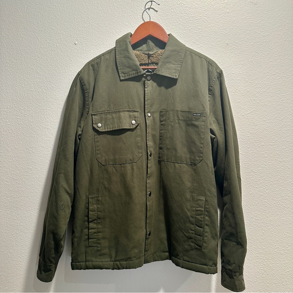 Volcom Larkin Lined Jacket Men’s Medium Army Green - Brand New🧥✨